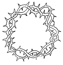 Crown Of Thorns Jpg 1 900 1 962 Pixels Crown Of Thorns Crown Silhouette Cross Coloring Page