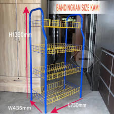 Nak proceed oder dia tu, dah banyak kali sangat wasap dan wasap dan wasap dari dia. Ready Stock Nbic Mfr7 Rak Pinggan Mangkuk 4 Tingkat Shopee Malaysia