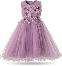 Amazon Com Cielarko Girls Dress Kids Flower Lace Party Wedding Dresses 2 3 Years Blue Clothing Frocks For Girls Kids Party Dresses Girls Party Dress