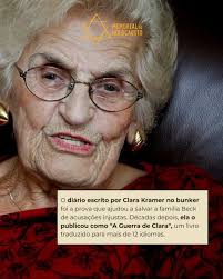 Clara Kramer Z"L nasceu em Zolkiew, na Polônia, e viu seu mundo ruir com o  Holocausto. Aos 15 anos, ela, sua família e outras pessoas passaram 20  meses escondidas em um bunker
