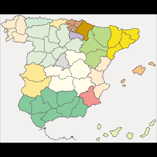 Comunidades autónomas y provincias españolas mapa. Map Of Spain 3 Free Svg
