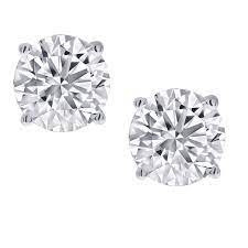 Check spelling or type a new query. Amanda Rose 1 2ct Tw Round Diamond Stud Earrings For Women Set In 14k White Gold Overstock 11487400