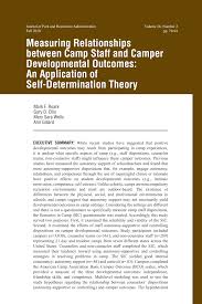 Peter gillis probeert matrassen uit voor zijn camper. Pdf Measuring Relationships Between Camp Staff And Camper Developmental Outcomes An Application Of Self Determination Theory