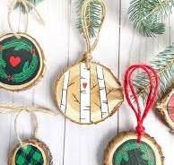 DIY Beautiful Wood Slice Christmas Tree Ornaments - Making ...
