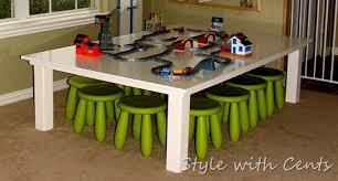 Pottery Barn Kids Inspired Train Table Kids Table 40 Www Stylewithcents Blogspot Com Pottery Barn Kids Kids Train Table Train Table