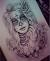 Female Skull With Hair Tattoo