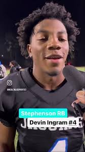 Stephenson RB Devin Ingram after 49-24 win over Miller Grove  #highschoolfootball #TNF #postgame