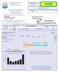 Usa Lakewood Water District Utility Bill Template In Word Format Bill Template Document Templates Lakewood