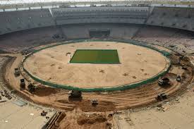 The foundation stone for the world's largest cricket stadium has been laid down at ahmedabad. World S Biggest Cricket Stadium Takes Shape In India