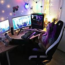 Gaming Setup Gamingcomputersetuptechnology Gamer Zimmer Gameroom Ideen Spielaufbau