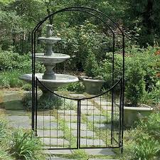 Savannah Steel Arbor With Gate Reviews Joss Main Garden Fence Panels Garden Arch Garden Arbor