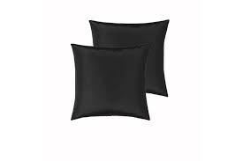 Allerease euro pillows fit into 26 x 26 in. Satin European Pillowcases Pair Black Kogan Com
