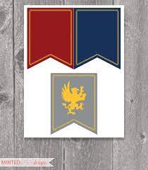 Printable Decorative Pennant Banners Knight And Castle Themed Pennant Banners Dragon Birthday Parties Knight Birthday Party
