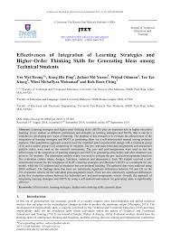 Cgpa to percentage calculator for engineering mumbai university. Pdf Effectiveness Of Integration Of Learning Strategies And Higher Order Thinking Skills For Generating Ideas Among Technical Students