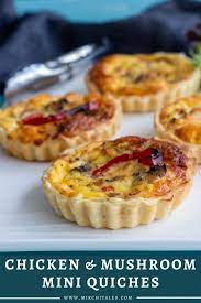 Chicken And Mushroom Mini Quiches Mini Quiche Recipe Recipe Quiche Recipes Mini Quiche Mini Quiche Recipes