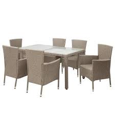 1 table and 8 armless dining chairs; Wicker Patio Dining Furniture Patio Furniture The Home Depot