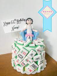 Mahjong Mini Cake For Mom 80th Birthday Party Mom Cake Mahjong