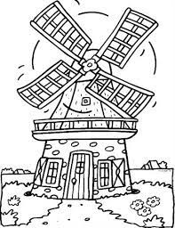 Windmill coloring page to color, print or download. Kids N Fun Com 18 Coloring Pages Of Windmills