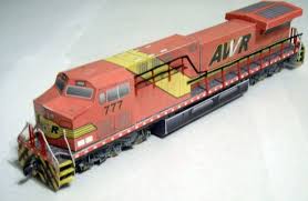 Ge Ac4400cw Locomotive Free Train Paper Model Download Paper Models Paper Train Free Paper Models