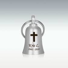 Satin Finish Motorcycle Cremation Bell Engravable Keepsake Urns Motorcycle Bells Unique Keepsakes