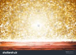 Empty Wooden On Golden Lighting Backdrop Stock Photo Edit Now 588382475