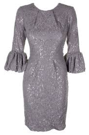 Betsy Adam Womens Lace Bell Sleeve Cocktail Dress Grey Gowns Of Elegance Lace Bell Sleeve Dress Gowns With Sleeves