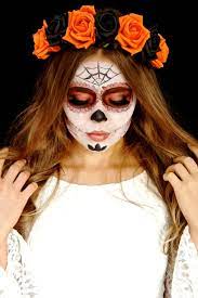 Halloween Day Of The Dead Flower Crown Orange And Black Etsy Halloween Accessories Hair Halloween Hair Hair Accessories Boho