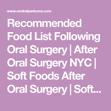 A mechanical soft diet is used when your mouth or throat needs to heal. Recommended Food List Following Oral Surgery After Oral Surgery Nyc Soft Foods After Oral Surgery Soft Food List Soft Foods Food Lists Soft Foods Diet