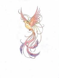 Black girly phoenix tattoo on upper back. Cute Elegant Pale Coloring Phoenix Tattoo Design Tattooimages Biz