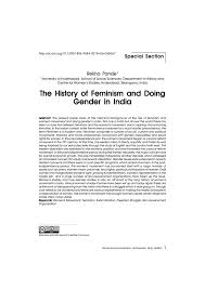 Pdf The History Of Feminism And Doing Gender In India