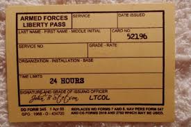 Repro Armed Forces Liberty Pass Armed Forces Liberty Force