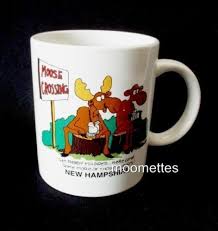 New Hampshire Coffee Mug Moose Crossing Tourists Mildred Funny Humor Cup 10 Oz Mugs Coffee Mugs Latte Cups