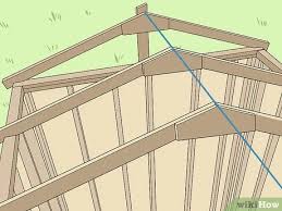 Join the four beams and place the frame of the top of your shed. How To Build A Shed Roof With Pictures Wikihow