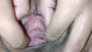 bitch loves to ejaculate hard and show her hard clitoris and her little  pink hole that is all creamy