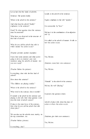 Students complete four tasks involving adverbs of frequency. Lesson Plan Adverbs