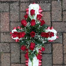 Check spelling or type a new query. White Cross Red Rose Funeral Tribute Funeral Flowers Leicester