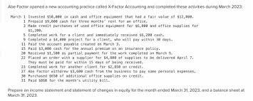 Solved Abe Factor opened a new accounting practice called