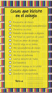 Cosas Que Hiciste En El Colegio Amor De Colegio Colegios Tipos De Actividades
