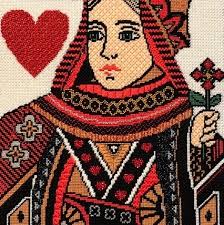 Creative NeedlePaint Customer Embellishes “Queen of Hearts”
