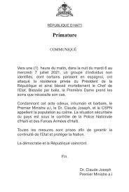 Asesinan al presidente de haití, jovenel moise. Cjuqkrb8vapg3m