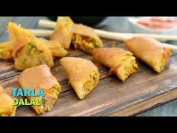 Spring Rolls Chinese Veg Spring Roll Recipe By Tarla Dalal Veg Spring Rolls Starters Recipes Spring Roll Recipe