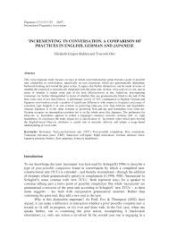 How do you say this in english (us)? Pdf Incrementing In Conversation A Comparison Of Practices In English German And Japanese