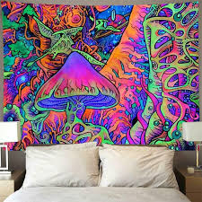 Psychedelic Trippy Tapestries Smoke Mushroom Tapestry Hippie Tapestry Mural Tapestries Wall Hanging Art Background Cloth Home Decoration Lazada Ph