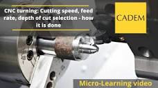 CNC turning: Cutting speed, feed rate, depth of cut selection ...