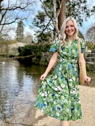 Margot Cotton Dress - Spring Greens Medium