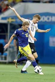 Thomas Muller Of Germany In Action Against Emil Forsberg Of Sweden Thomas Muller World Football Thomas
