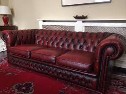 3 Seater Oxblood Red Leather Chesterfield Sofa For Sale Red Leather Chesterfield Sofa Red Furniture Leather Chesterfield Sofa
