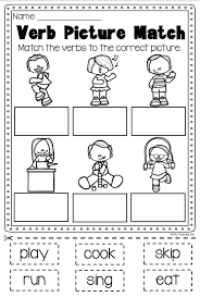 Verbs Printable Worksheet Pack Kindergarten First Second Grade Verb Worksheets Verb Activities For First Grade Action Verbs Worksheet