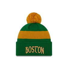 Boston celtics shamrock new authentic beanie toque knit hat. 2019 Boston Celtics Nba Authentics City Series Pom Knit Hats New Era Cap