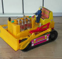 Vintage Rare Chinese Toy 70s Battery Operated Bulldozer PE021 Tested! See  video!